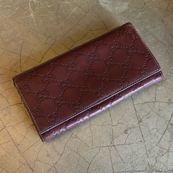 Gucci Handbags - Authentic Gucci Guccissima Long Wallet in Cognac Color Like New